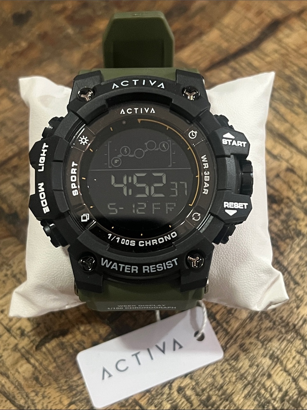 Activa Summit X Invicta Digital 50mm Sport Watch in Black and Olive Green